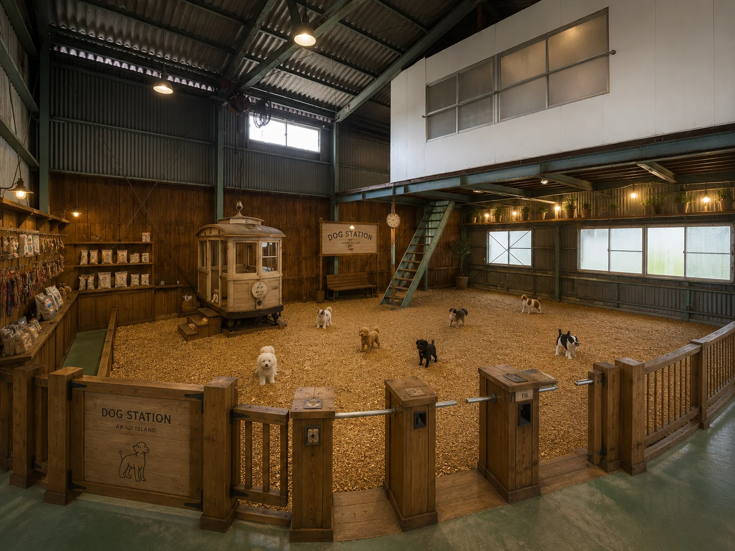 DOG STATION の室内ドッグラン